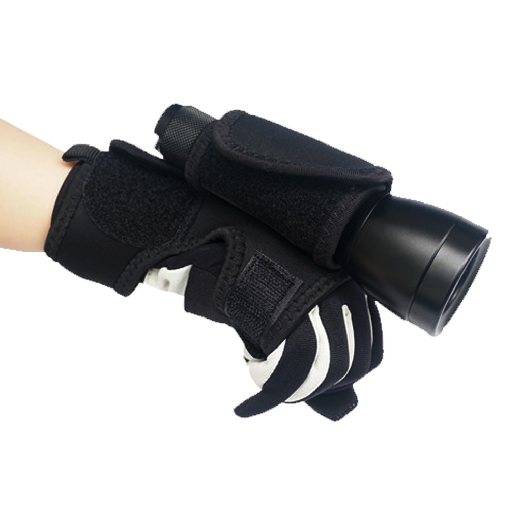 Hand Gratis Houder Handschoen voor Duiken Torch LED Zaklamp Waterdicht Corrosie & Slijtvastheid