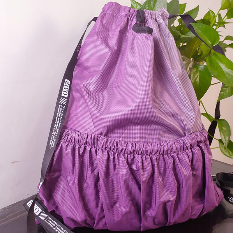 YINJUE bolsa impermeable de fin de semana organizador portátil al aire libre de viaje Simple de gran capacidad del equipaje bolsas de compras: Gradient purple