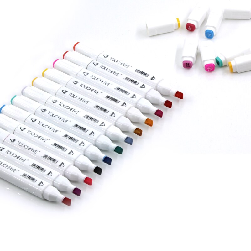 Marker Pen TouchFive 48/60/80/168 Colors Dual Tip Art Supplies Alcohol Marker for Drawing Sketching Adult and Kids For Animation