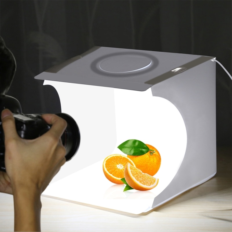 Mini Portable Light Box Photography Photo Studio Softbox With 6 Backdrops for DSLR Camera Folding Backlit Photobox Lightbox Kits