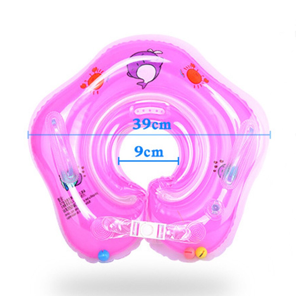 Baby Swimming Neck Float Inflatable Ring Baby Pools Accessories Newborn Neck Wheels Bathing Circle Safety Neck Float Bath Toy
