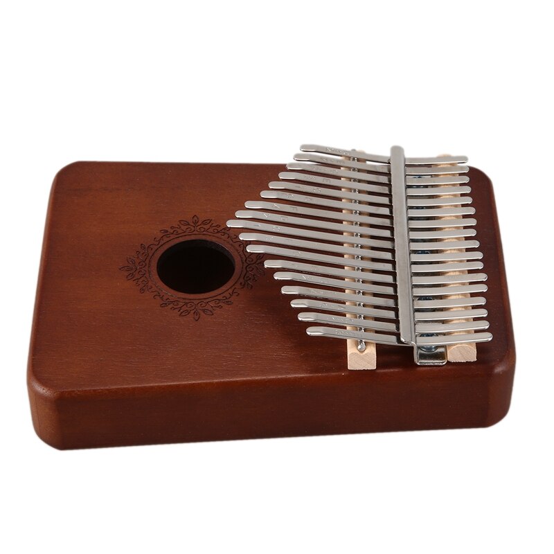 -17 Keys Kalimba African Thumb Finger Piano Mahogany Musical Instrument For Kids Adult Beginners,Dark Wood Color