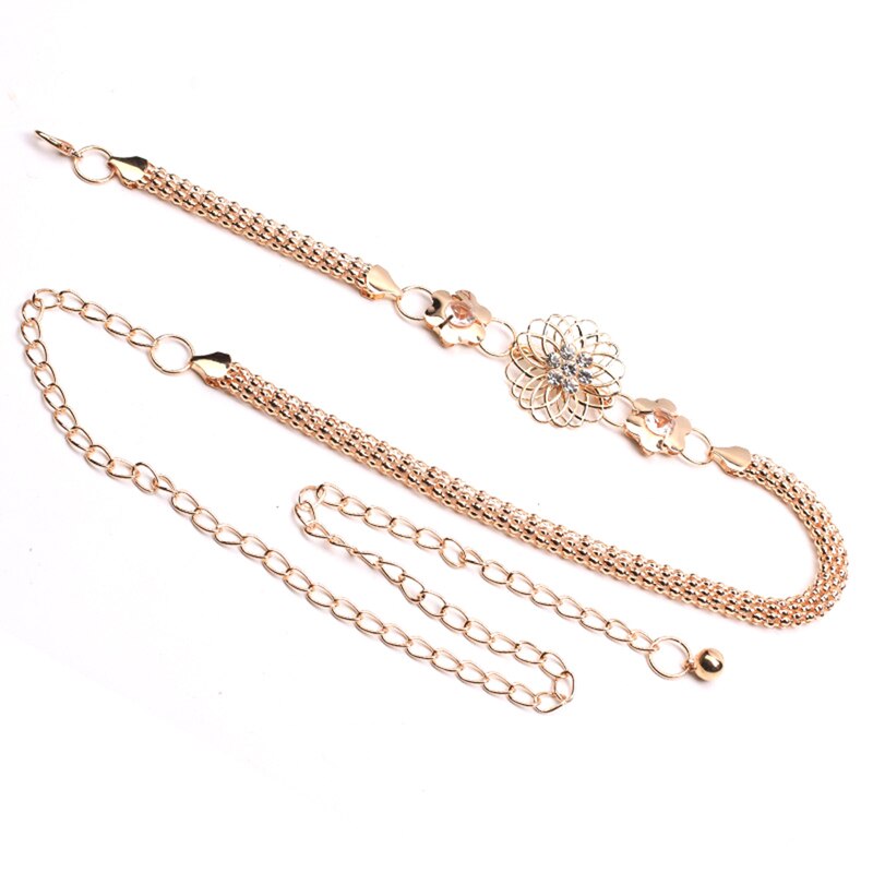 1PC Metal Waist Chain Belt Gold Buckle Body Chain Dress Belt