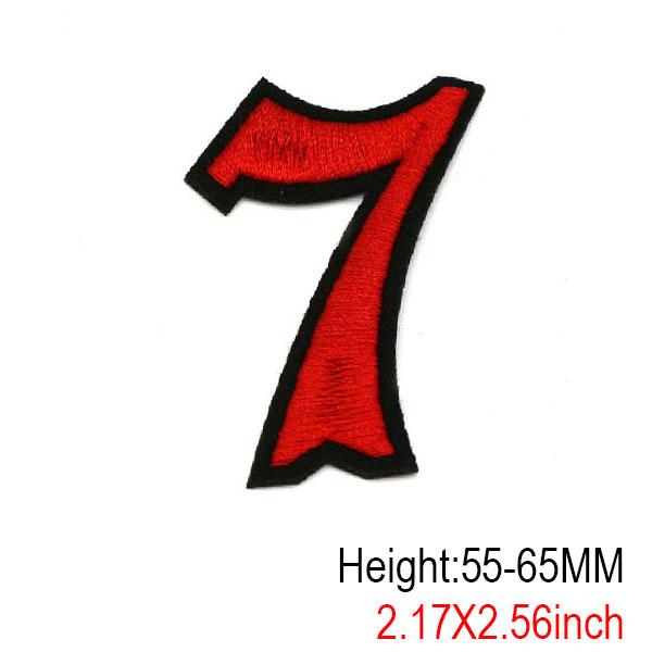 1Pc Red Number Patches Gothic Style Alphabet Embroidery Patches Iron On Patches for Clothes DIY Name Garment Accessories: Lemon yellow