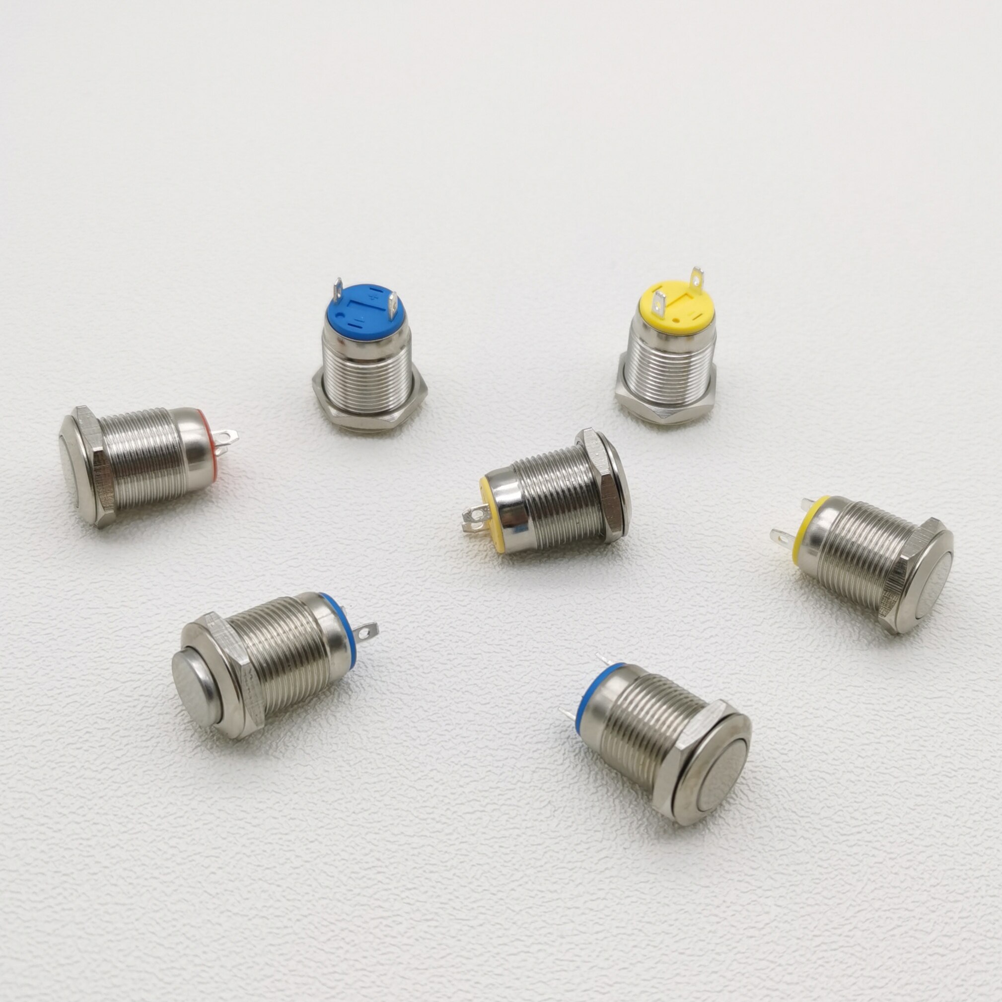 Bouton-poussoir en métal étanche de 12mm, petit bouton-poussoir momentané avec Certification UL