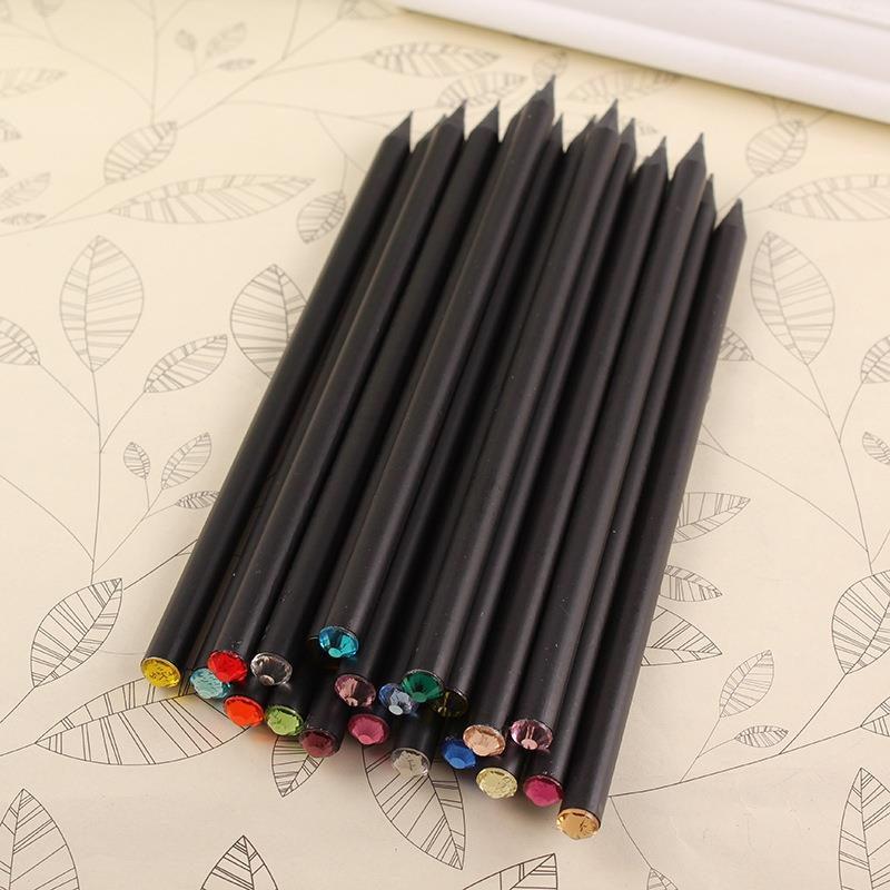Sketching Pencil Portable Random Color Basswood Painting Writing Tools Drawing Pencil Sharper 5pcs Office