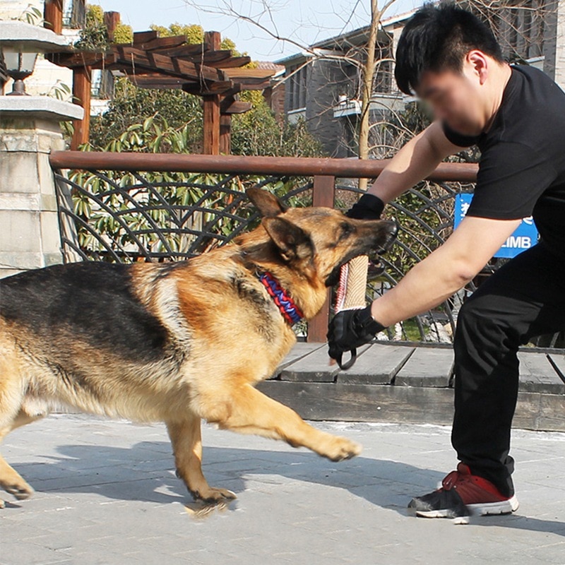 Duurzaam Hond Training Sleepboot Speelgoed Sterke Pull Gooi Voor Duitse Herder Rottweiler Malinois Agility Equipment Kauwen Bijten Jute Speelgoed