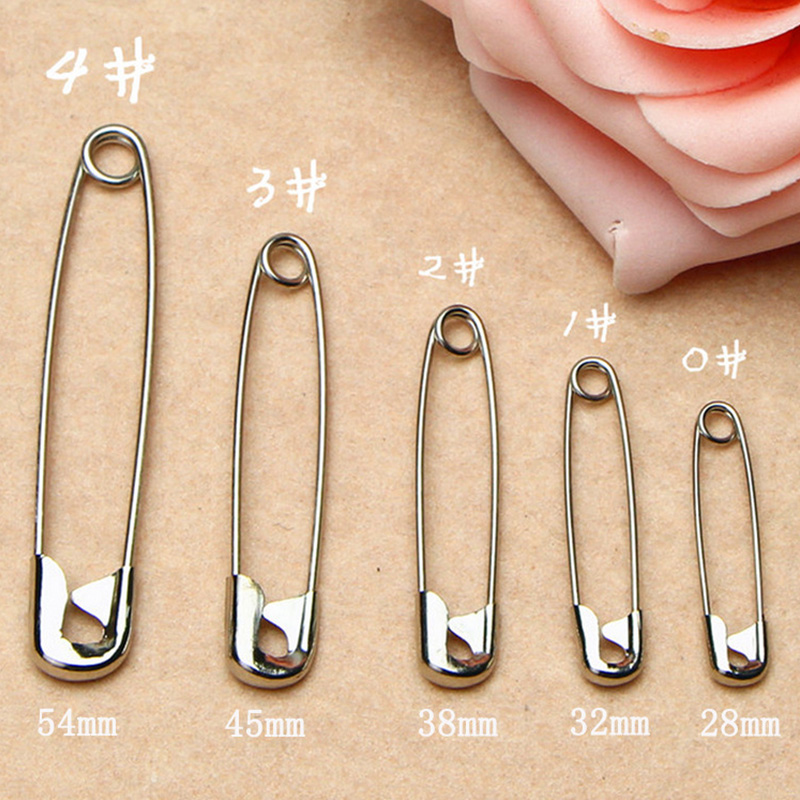 50pcs/Lot Stainless Steel Safety Pins DIY Sewing Tools Accessory Needles Large Safety Pin Small Brooch: XXXL / Dark Grey