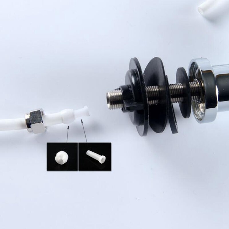 Manga de plástico de 1/4 pulgadas para insertar manguera, silenciador, piezas de filtro de agua RO, accesorios de tubería, grifo de cuello de cisne, accesorios a prueba de fugas