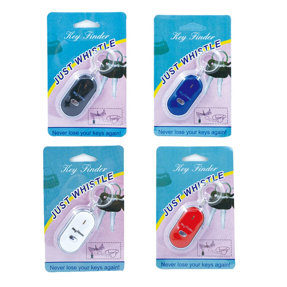 Mini Whistle Key finder Locator Anti-lost Flashing Child Alarm Locator Beeping Remote Kids Key Wallet Keychain Tracker LED Light