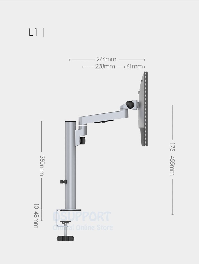 Aluminum Alloy Free Lifting LED LCD Monitor Holder Table Clamping Full Motion TV Mount: DS-L1