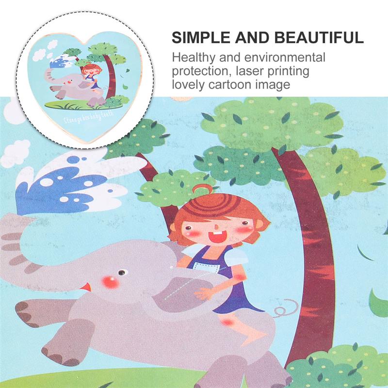 1 Pc Baby Teeth Keepsake Box Tooth Fairy Holder Wooden for Childhood(Sky-blue)