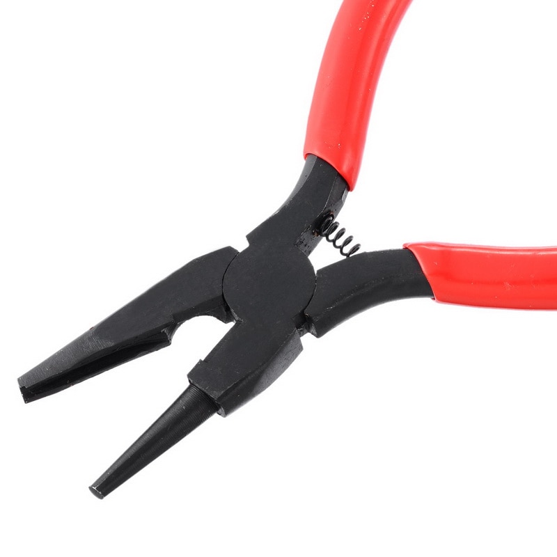 DIDIHOU DIY Equipments Red Round Nose and Concave Pliers DIY Beading Jewelry Making Tool