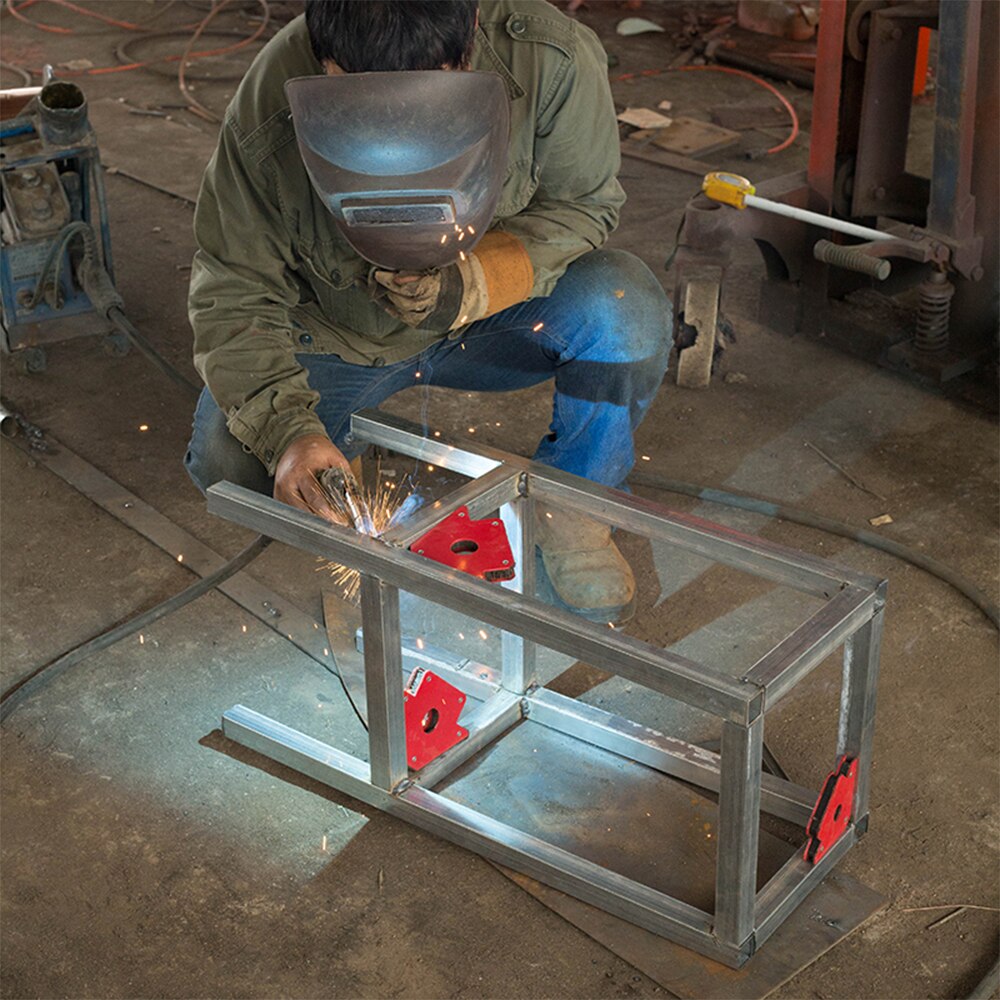 Magnetic Square Welding Magnet Square Holder for Electric Welding Magnetic Arrow Clamp Soldering Locator Iron Auxiliary Tools