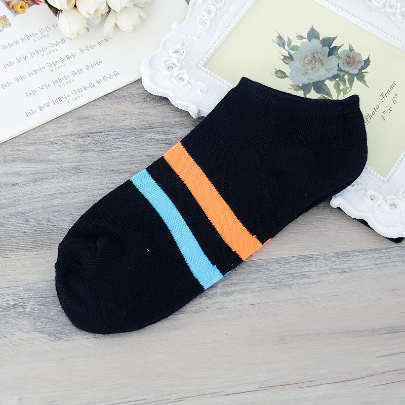 1 Pair Men Sports Socks Casual Boat Low Cut Ankle Socks Boy Summer Patchwork Short Boat Socks For Male Footwear D0367