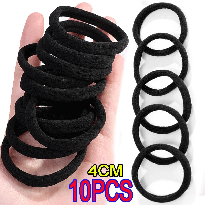 Bandas para el cabello de alta elasticidad para mujeres y niñas, diadema negra, lazos de goma, coleteros, diadema para niños, accesorios para el cabello: Gris