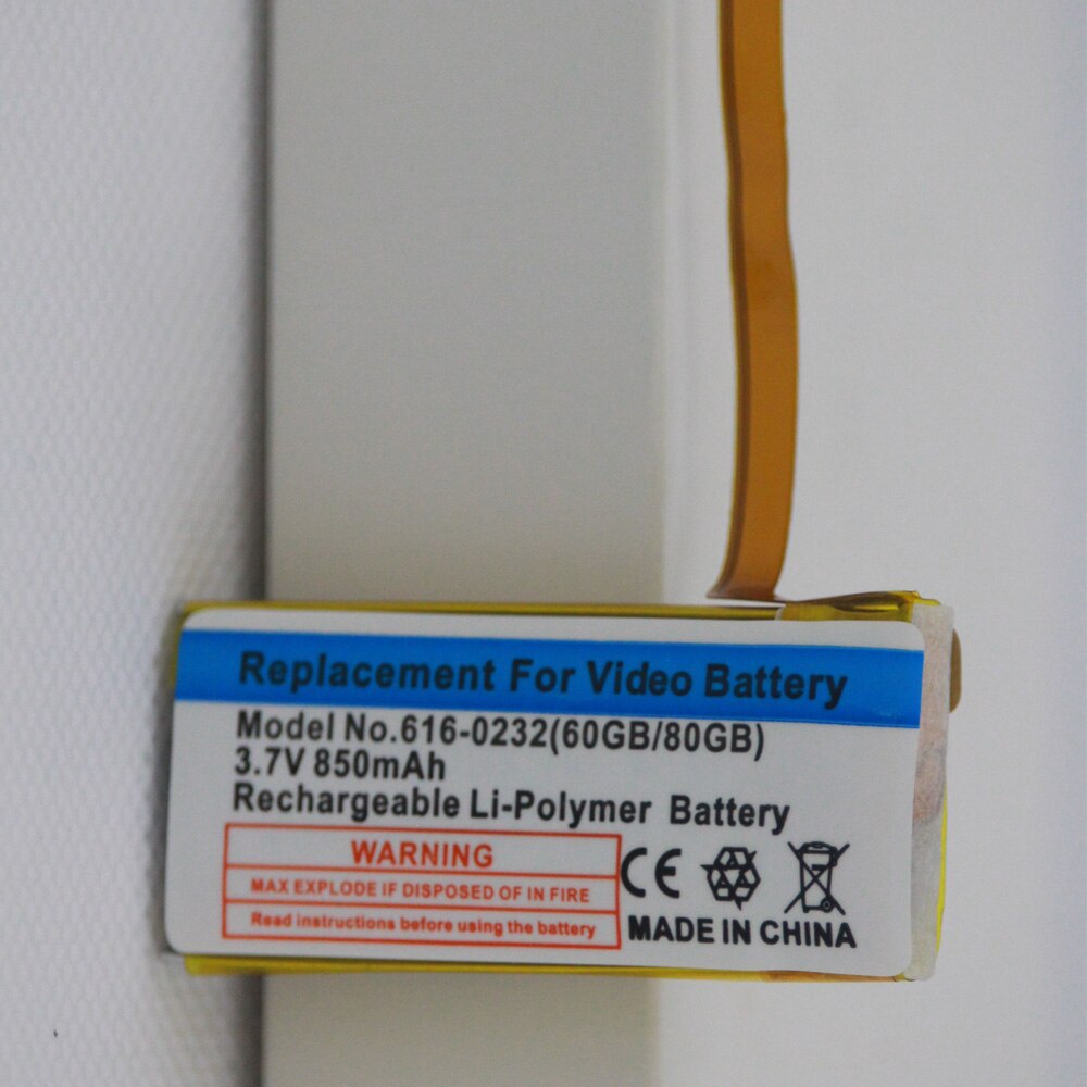 850mAh wewnętrzna polimerowa bateria litowo-jonowa robić ipoda 5. Wideo 60GB 80GB 6th rodzaj klasyczna gruba 160GB 616-0232 bateria + narzędzia robić naprawy