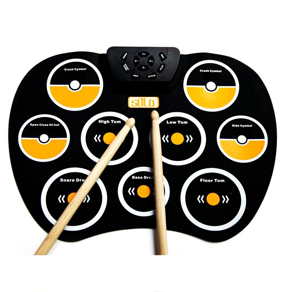 Draagbare Elektronische Drum Digitale USB Roll up Drum Set Siliconen Elektrische Drum Pad Kit Met Drumstokken Voetpedaal