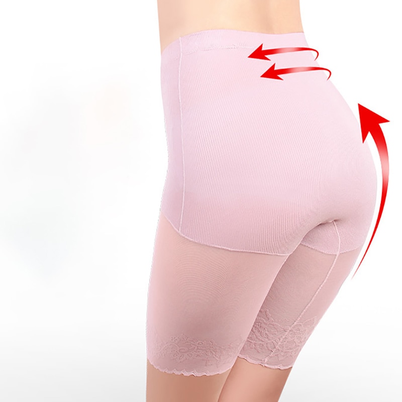 Plus Size Shorts Under Skirt Sexy Lace Anti Chafing Thigh Safety Shorts Ladies Pants Underwear Large Size Safety Pants Women