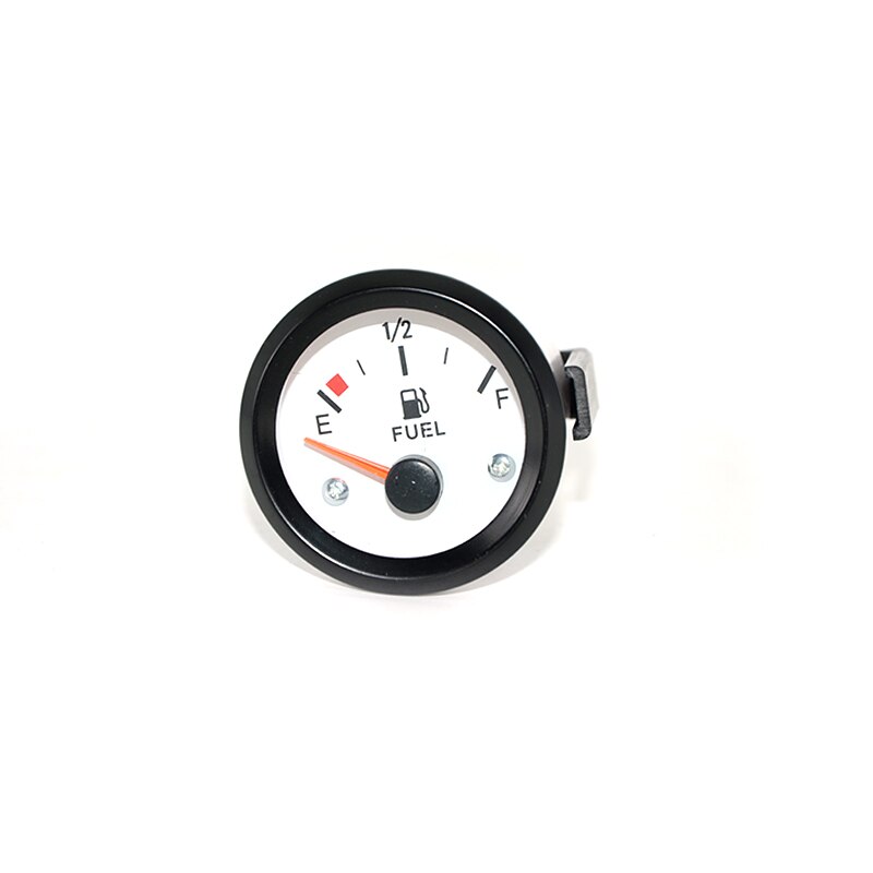 2&quot; 52mm Fuel Level Gauge White Face Black Rim Car Analog c Fuel Gauge 12V