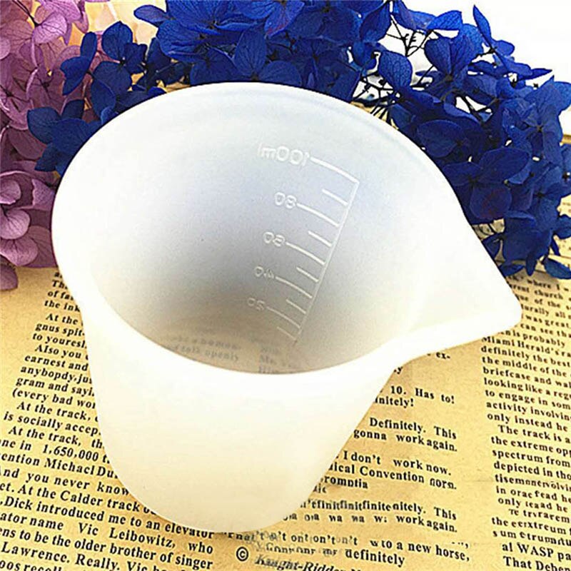 Tasse à mesurer en Silicone blanc de 100ML, moule en résine époxy, outil de fabrication à la main, échelle à cristal: Default Title
