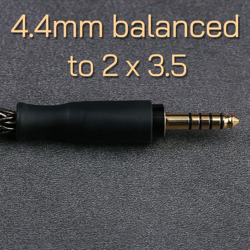 OPENHEART 16 Core Hoofdtelefoonkabel 1 tot 2 jack dual 3.5/2.5/4.4mm/XLR Balans kabel Voor HIFIMAN DENON Vervanging Kabel 2m 3m: XS / Olive