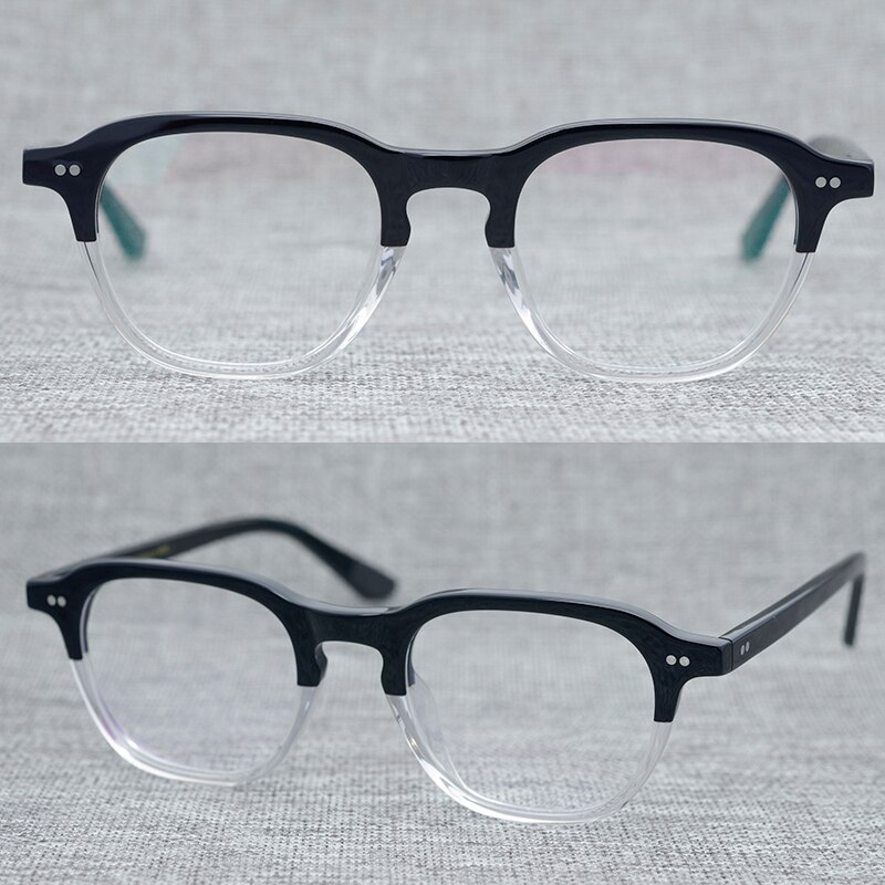 Acetaat Brillen Originele Japan Handgemaakte Hele Jelly Kleur Frame Hand Klinknagel Billik Eyewear