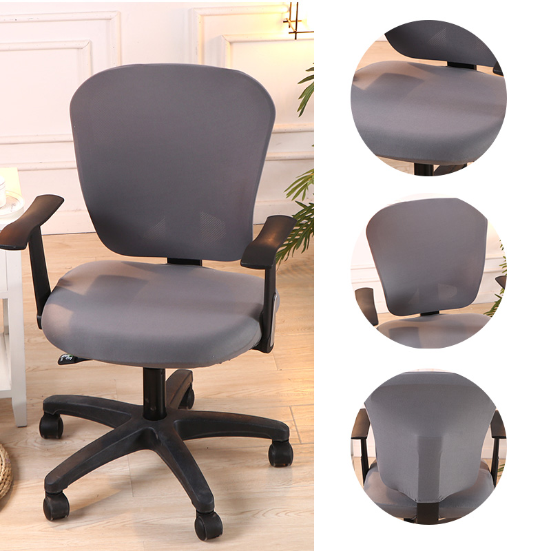 3 arten Material Büro Stuhl Abdeckung strecken Computer Stuhl Abdeckung Schreibtisch Stuhl Sitz und Zurück Abdeckungen Universal-