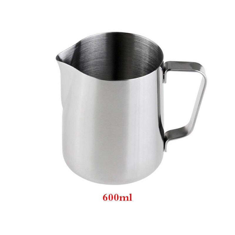 1pcs Stainless Steel Coffee Cup Mug Cappuccino Cream Milk Foam Cafe Thermo Latte Art Pull Flower Cup Milk Frothing Jug: 600ml