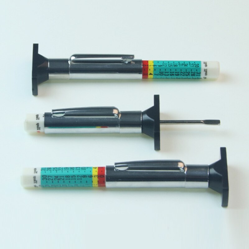 25mm bildäck mätpenna universal däck slitbanemönster djup mätverktyg cylindrisk bil tjocklek detektionsmätare