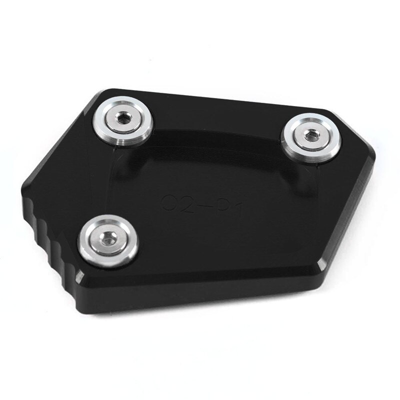 CNC Motorfiets Side Stand Extension Pad Uitbreiding Kickstand Plaat Voor Honda NC700S/X CBR600RR CBR650F CBR600F CBR500R CBR250R: Black