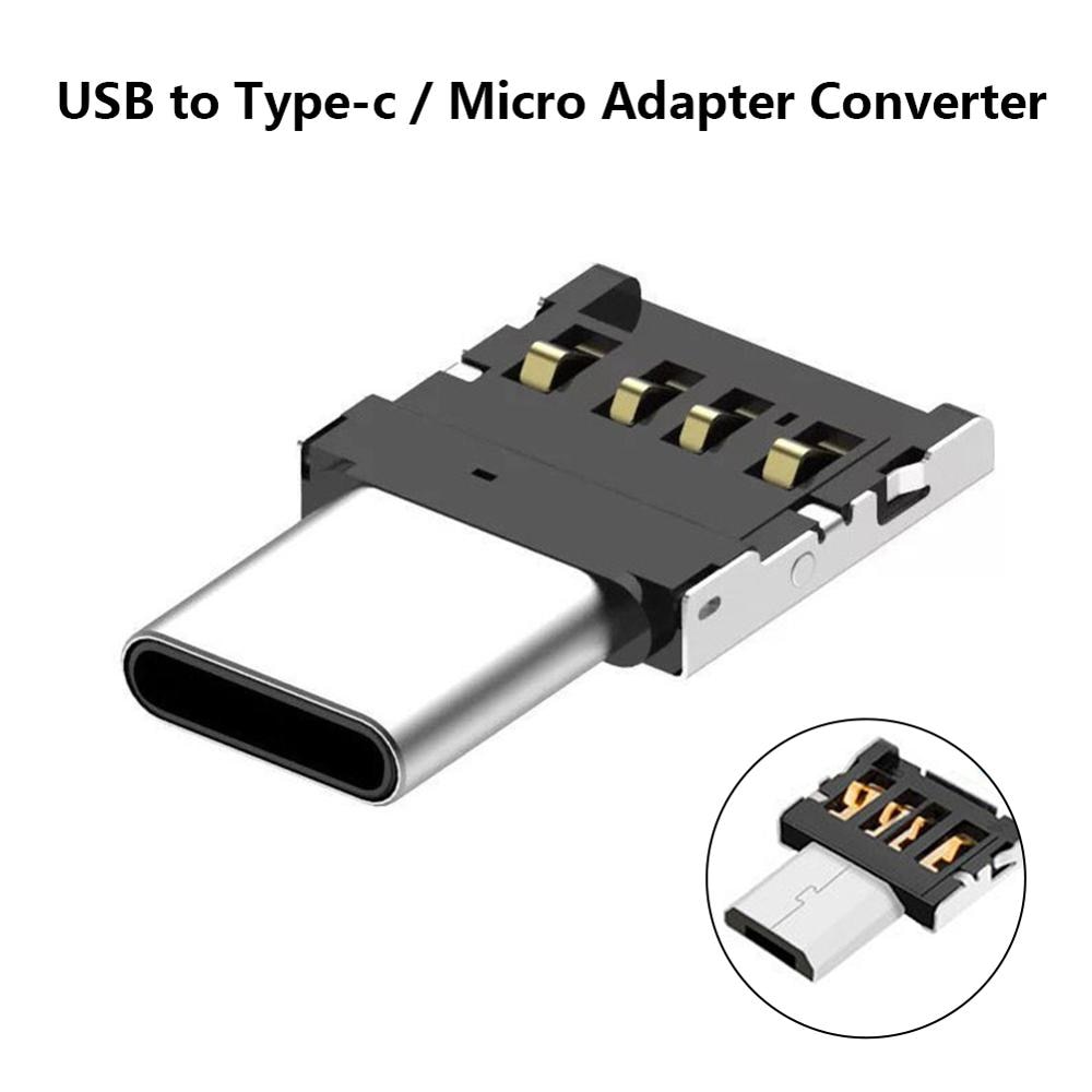 Mini micro usb typ-c-adapter otg converter usb-gränssnitt till  v8- adapter omvandlare mikro-överföringsgränssnitt för mikro usb typ c