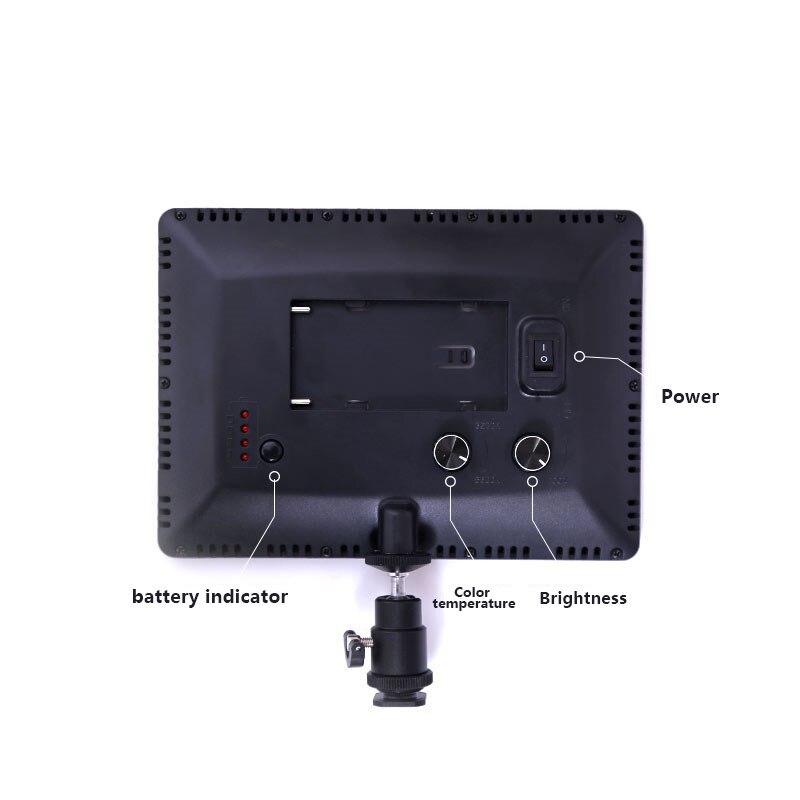 Tycipy Adjustable LED Video Studio Fill Light Photography Photo Lighting For DSLR Camera with Mini Tripod Ball Head F550 Battery