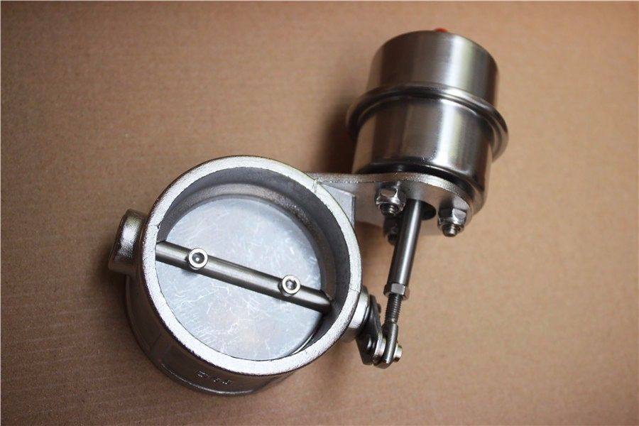 2.5'' inch 63mm Exhaust Pipe Control Valve Set Vacuum Actuator CLOSED Style
