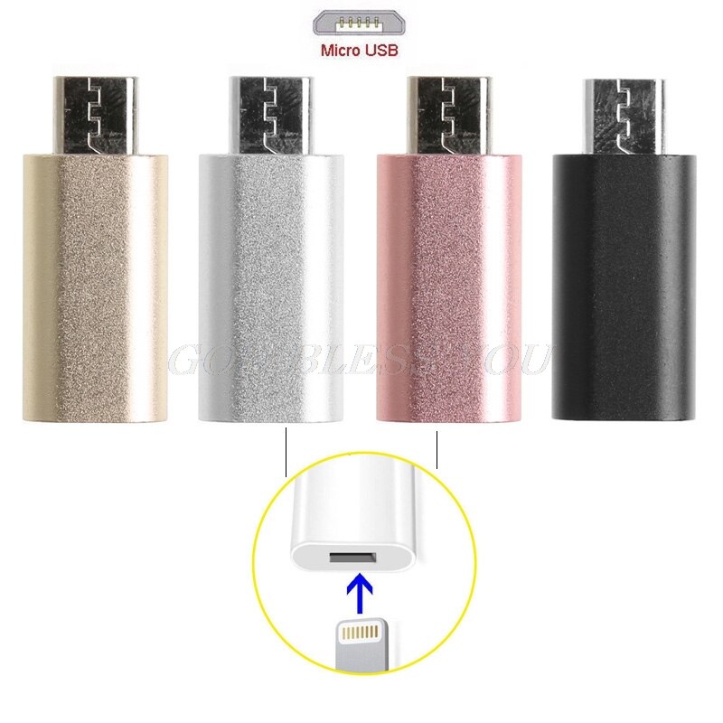 8-Pin For Lightning Female To Micro USB Male Adapter Converter For Android Phone