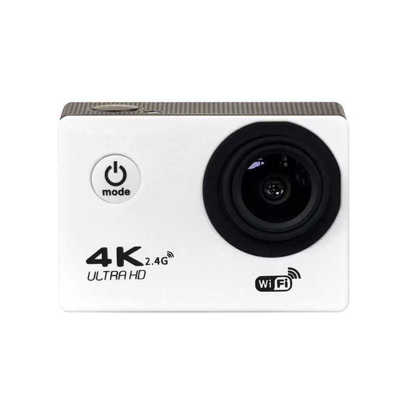 H9 ultra  hd 4k actionkamera wifi sportkamera 12mp 170 vidvinkelobjektiv go vattentät pro sport dv mini hjälm video sport cam: Vit