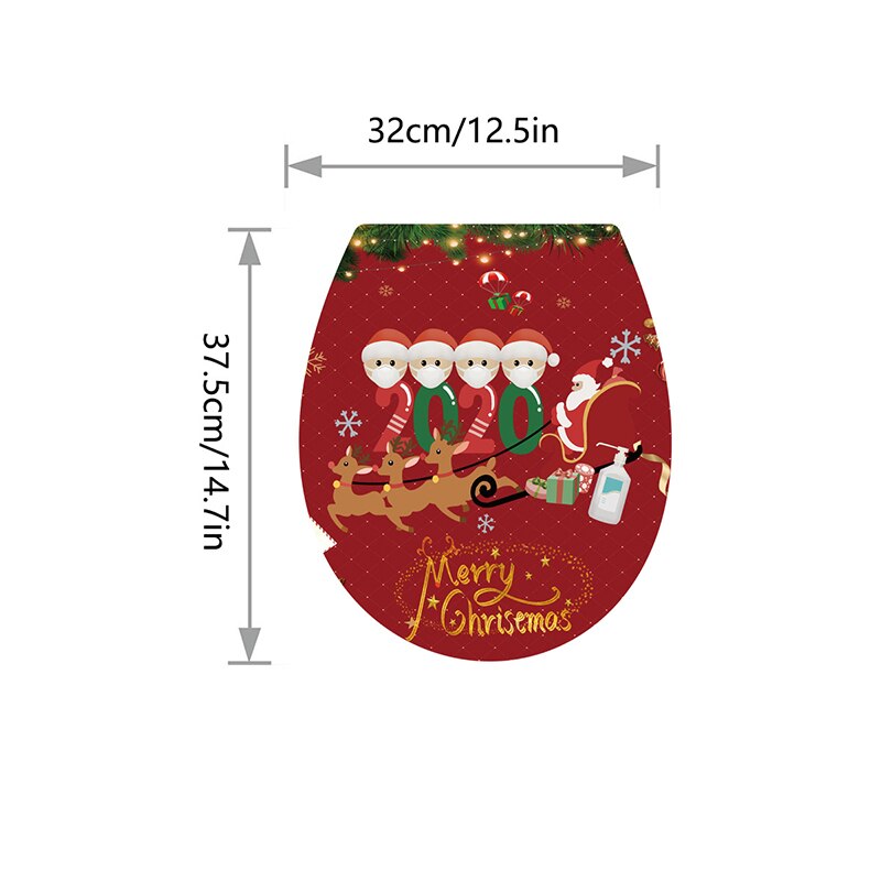 Kerst Decoratie Wc Stickers Koelkast Stickers Venster Muurstickers Badkamer Huishoudelijke Rood Zwart Groen Stijl