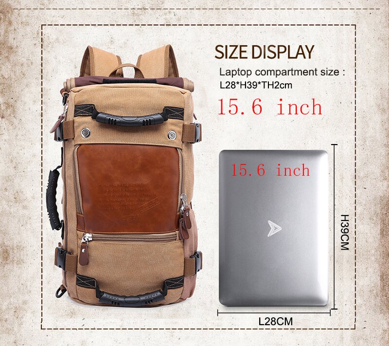 KAKA Vintage toile voyage sac à dos hommes femmes grande capacité bagages sacs à bandoulière sacs à dos mâle étanche sac à dos sac pack