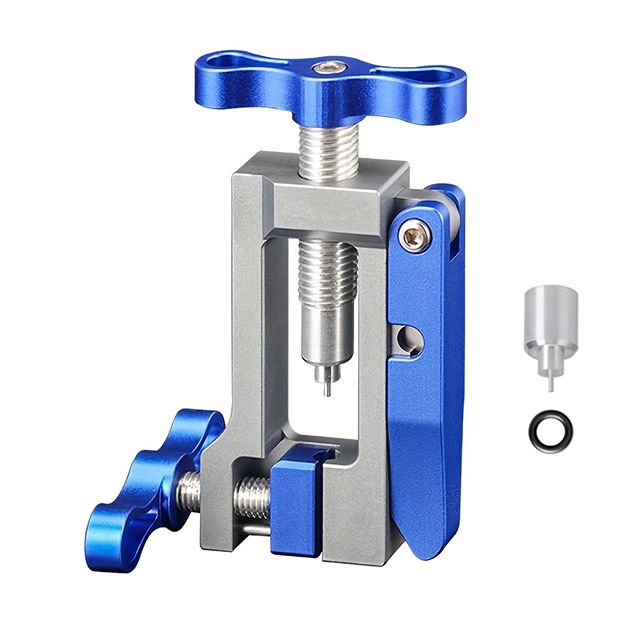 2 in 1 MTB Road Bicycle Hydraulic Hose Cutters Needle Insert Tool Driver Disc Brake Hose Cable Cutter Tools For BH59/BH63/H90: WHITE