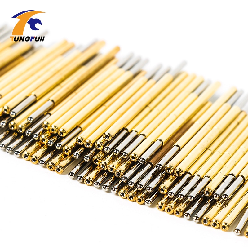 Spring Test Probe Best 500 Pieces P50-P100 Pogo Pin Phosphorus Brass Gilded Stainless Steel Wire