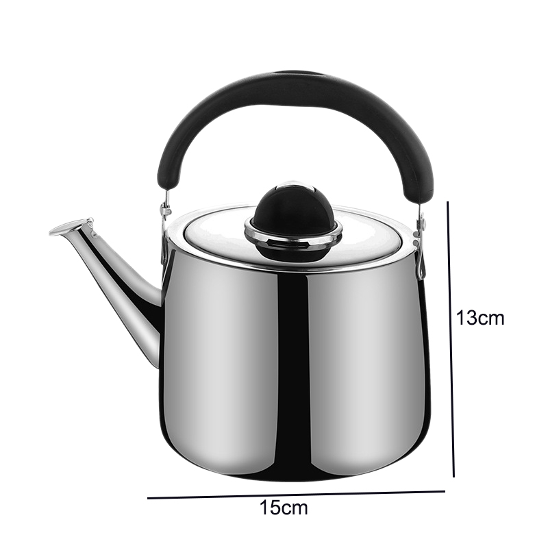 304 Rvs Geluid Ketel Gas Theepot Grote Capaciteit Melk Water Fles Outdoor Camping Whistling Keuken Waterkoker