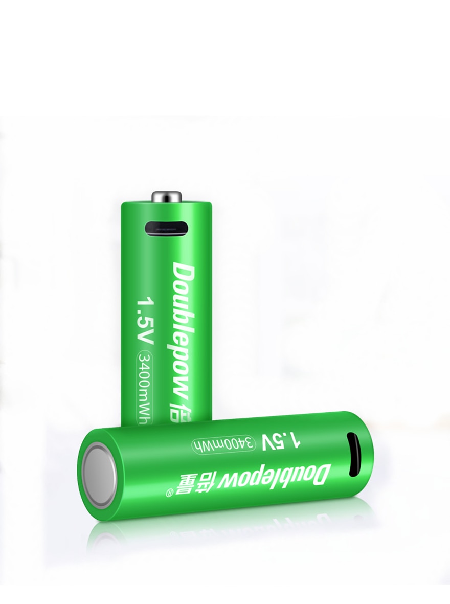 1.5v 3400mWh AA rechargeable battery USB AA rechargeable lithium battery fast charging via Micro USB cable