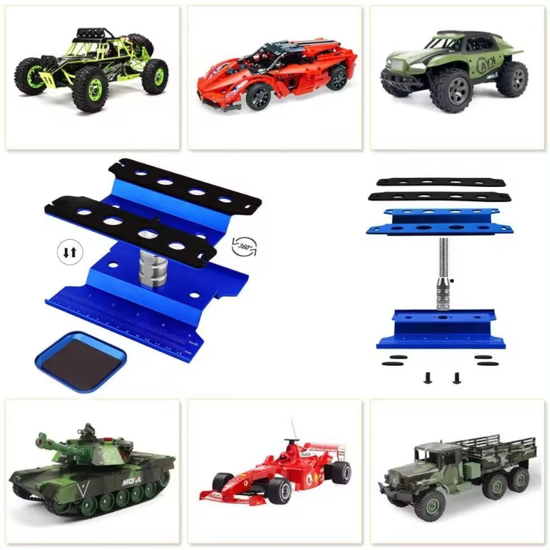 Herramienta de coche RC, soporte de trabajo de elevación, plataforma de montaje, estación de reparación giratoria de 360 grados para coche trepador de Buggy 1/10 1/8