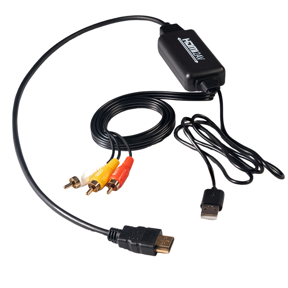 HDMI NAAR RCA AV USB Opladen Converter Video Adapter Kabel DTV Plug Play AV-uitgang Video Audio voor Projector Monitor VCR Speler