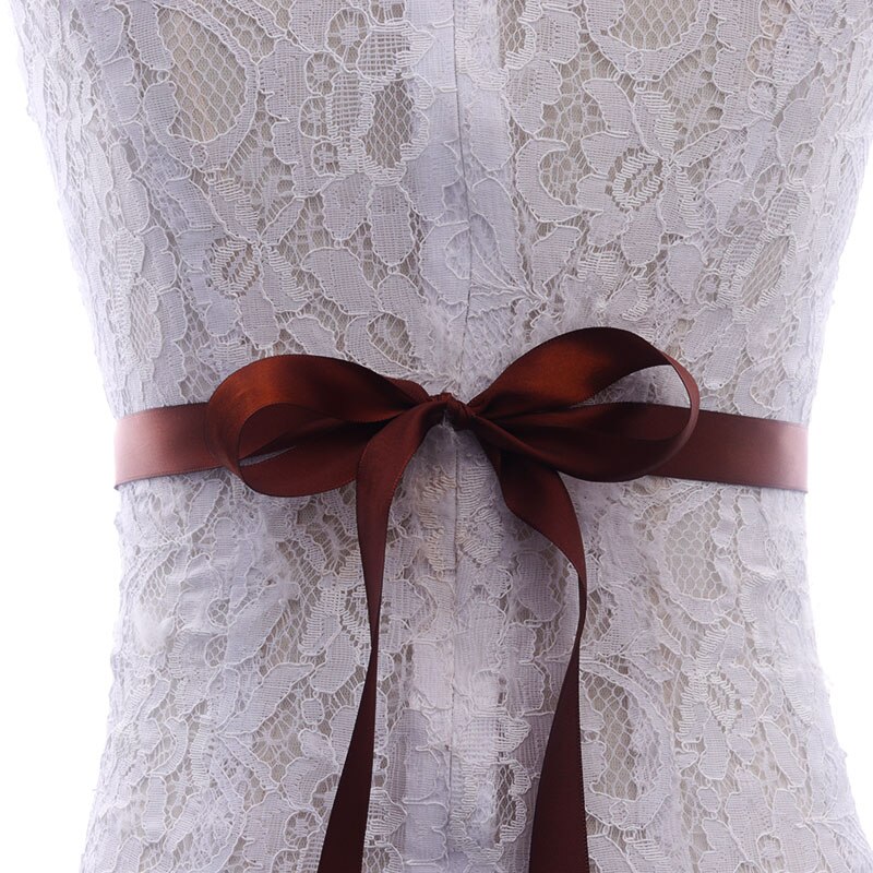 Missrdress crystal pearls bryllup bælte diamant brude bælte sølv rhinestones bælte sash til brude brudepige kjoler  jk847: Brun