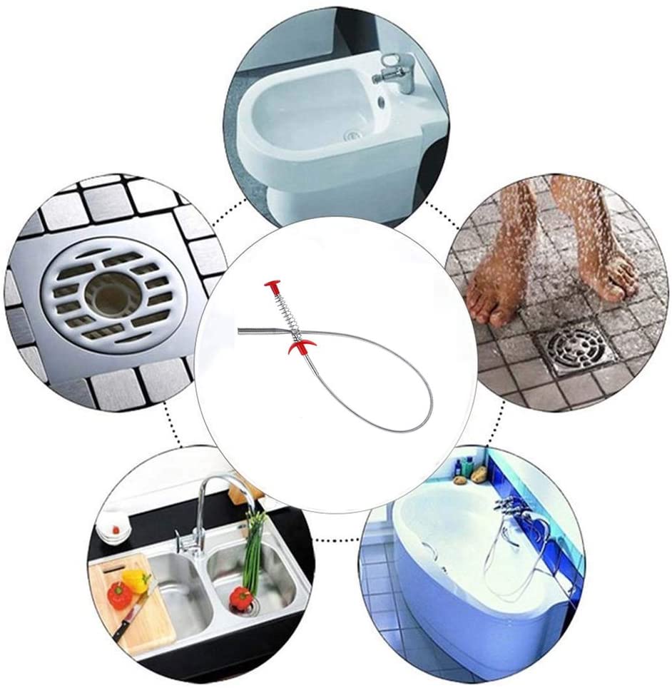 60 Cm Drain Snake Unblocker Drain Cleaner Sticks Clog Spring Pipe Dredging Tools Remover Cleaning Tools