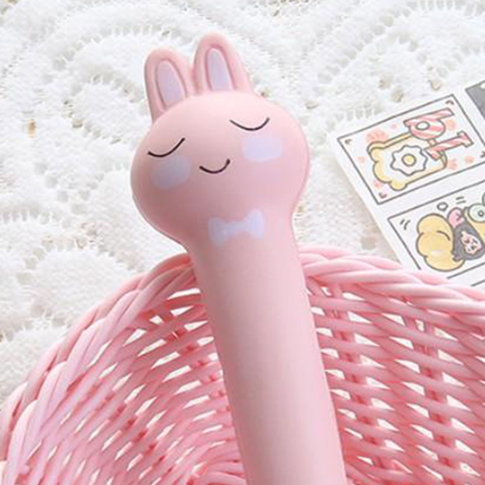 Langsam steigend Bleistift Stift Weichen quetschen Stift Squishy Stifte Großen betonen Linderung Spielzeug Bleistift Deckel Rosa Kaninchen für freundlicher
