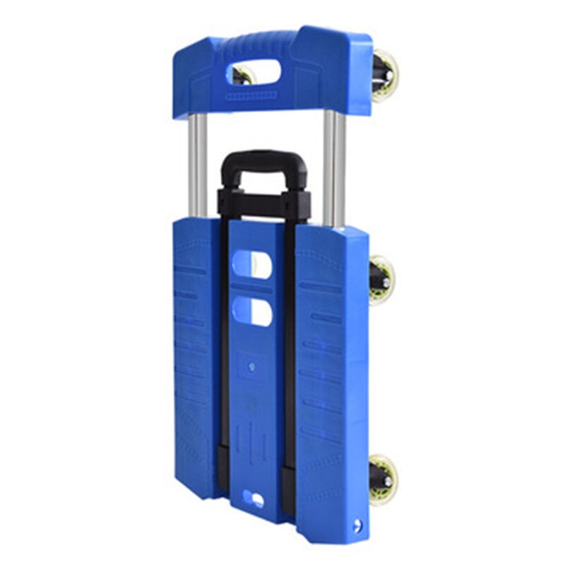 Household flat hand pull Trailer pull rod portable moving pull truck travel luggage carrying trolley Handcart