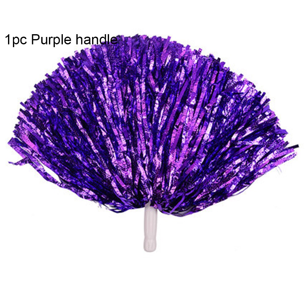 1Pc Plastic Handvat/Dubbele Gat Cheerleading Bal Bloem Dubbele Gat Handvat Pompoms Sport Club Concurrentie Dance Concert Levert: 1pc Purple handle