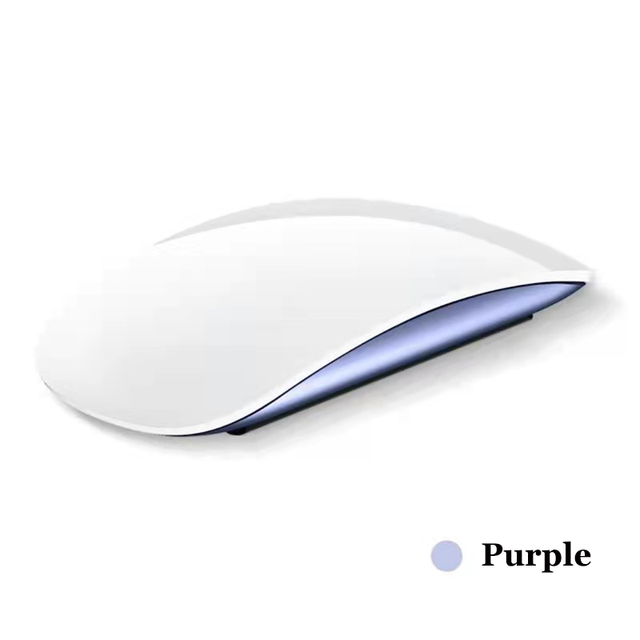 Bluetooth Wireless Mouse Arc Touch Rechargeable Mice Magic Mouse 3 Ergonomic Ultra Thin Optical Mause For iPhone Macbook Windows: Purple